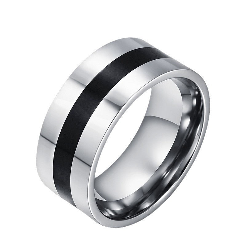 Stainless Steel Epoxy Ring for Men Titanium Steel Wholesale