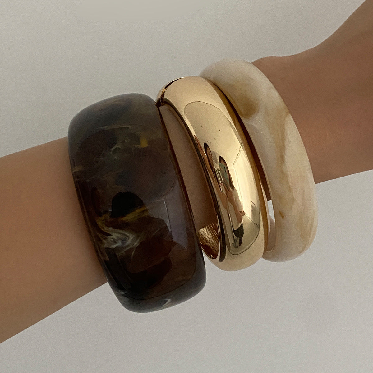 Retro Maillard Style Bracelet Cold Metal Smudge Bracelet