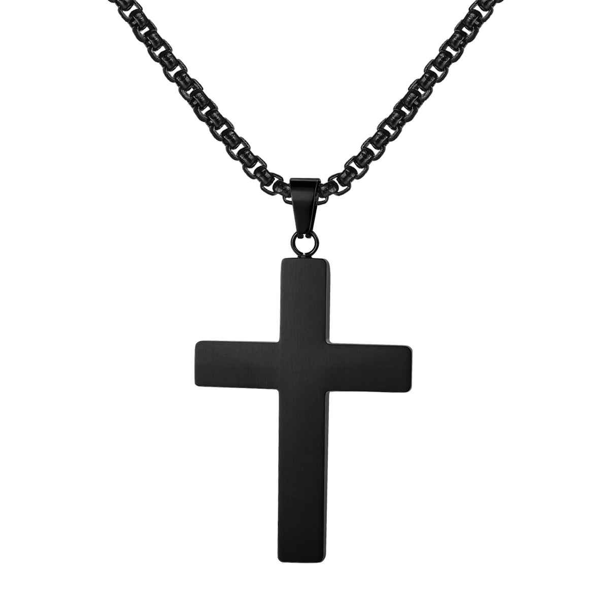 Ebony Cross Pendant — With or Without Chain