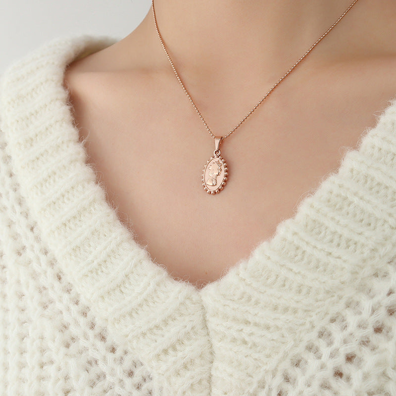 Luxury Oval Portrait Necklace - Cold Wind Collection