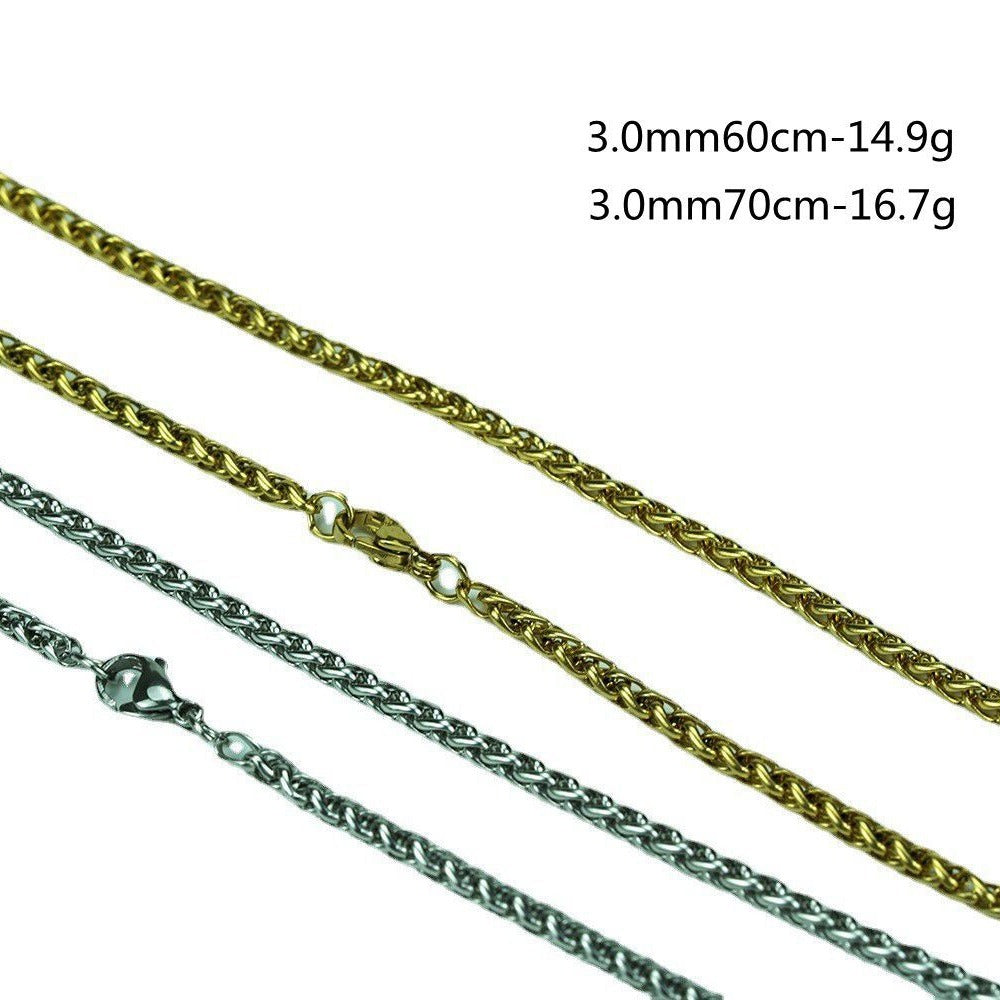 Keel Flower Stainless Steel Pendant Necklace
