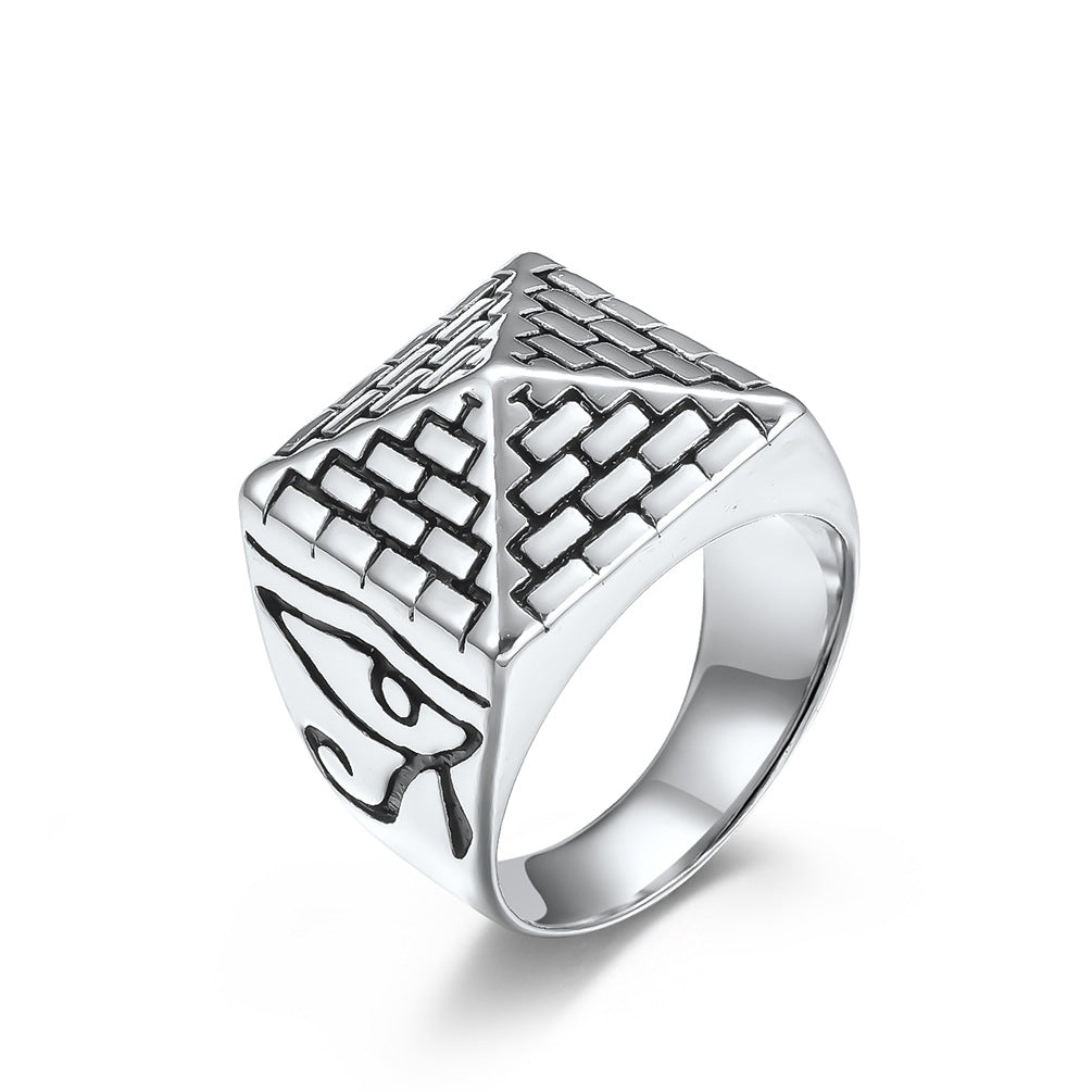Egyptian Eye of Horus Pharaoh Ring for Discerning Men