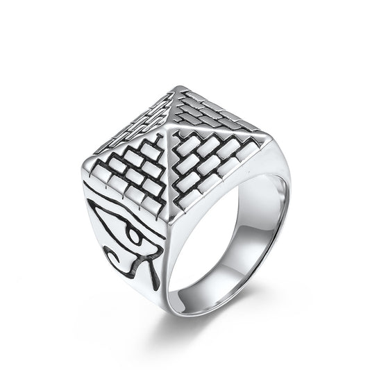 Egyptian Eye of Horus Pharaoh Ring for Discerning Men