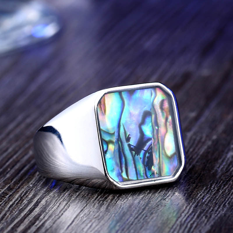 Trendy Unisex Titanium Steel Shell Ring - Minimalist Fashion Accessory for All