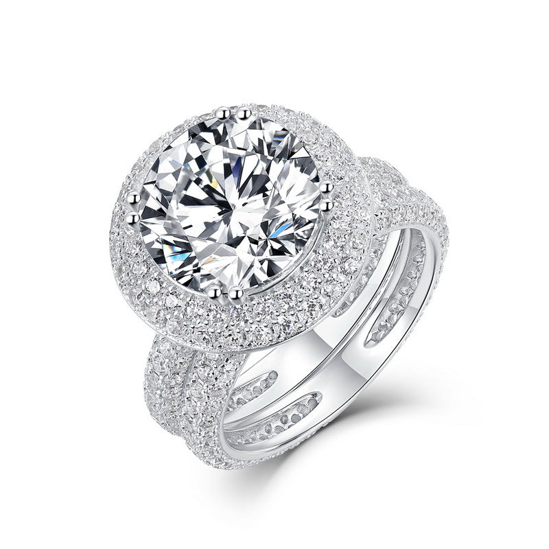 Planderful Moissanite Diamond Ring – Cross-Border Exclusive Silver Jewelry Customization