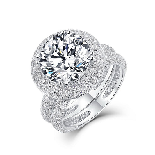 Planderful Moissanite Diamond Ring – Cross-Border Exclusive Silver Jewelry Customization