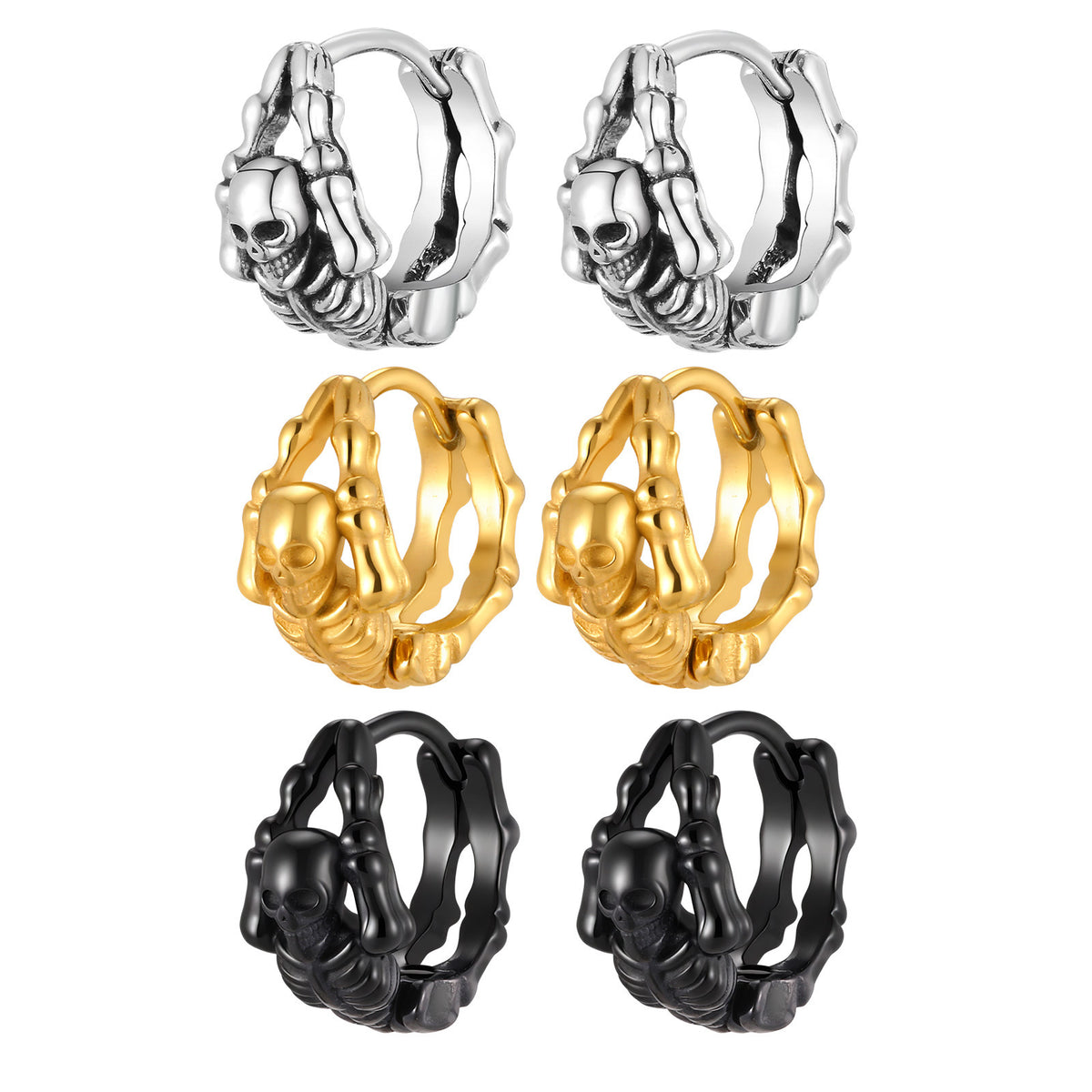 Stainless Steel Vintage Punk Earrings