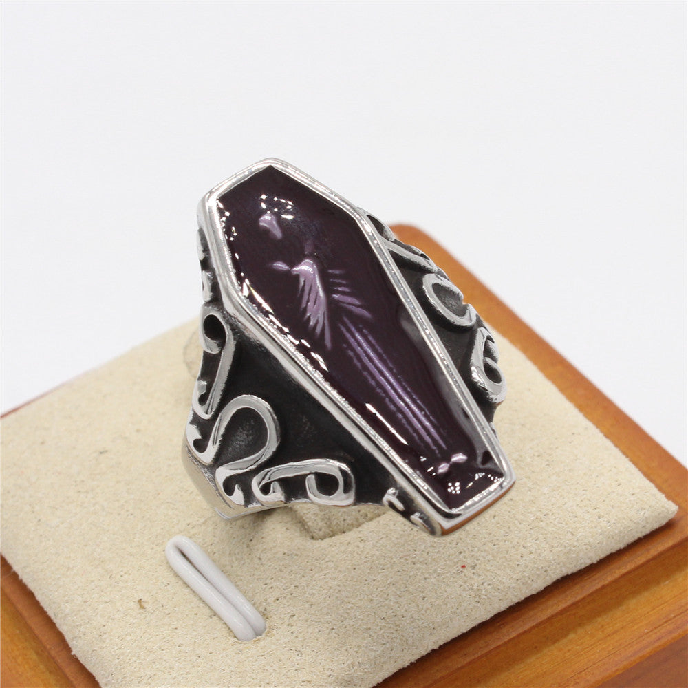 Mummy Coffin Titanium Steel Ring