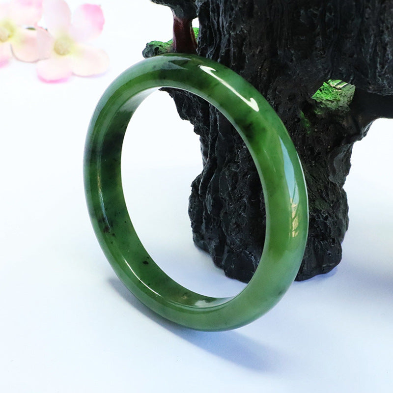 Hetian Jasper Classic Round Bangle