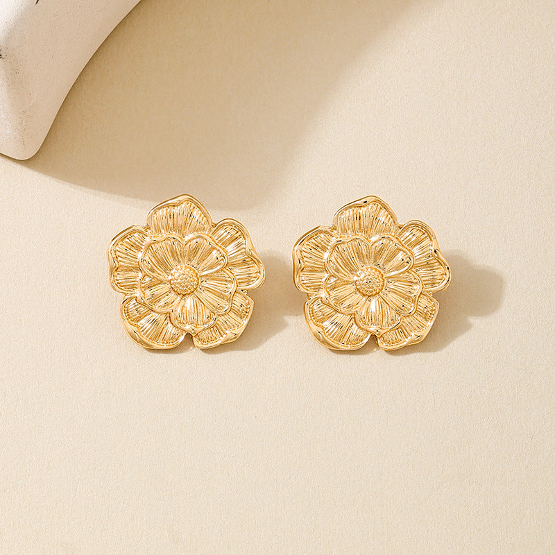 Planderful Vienna Verve Earrings – Elegant Multi-Layer Flower Design