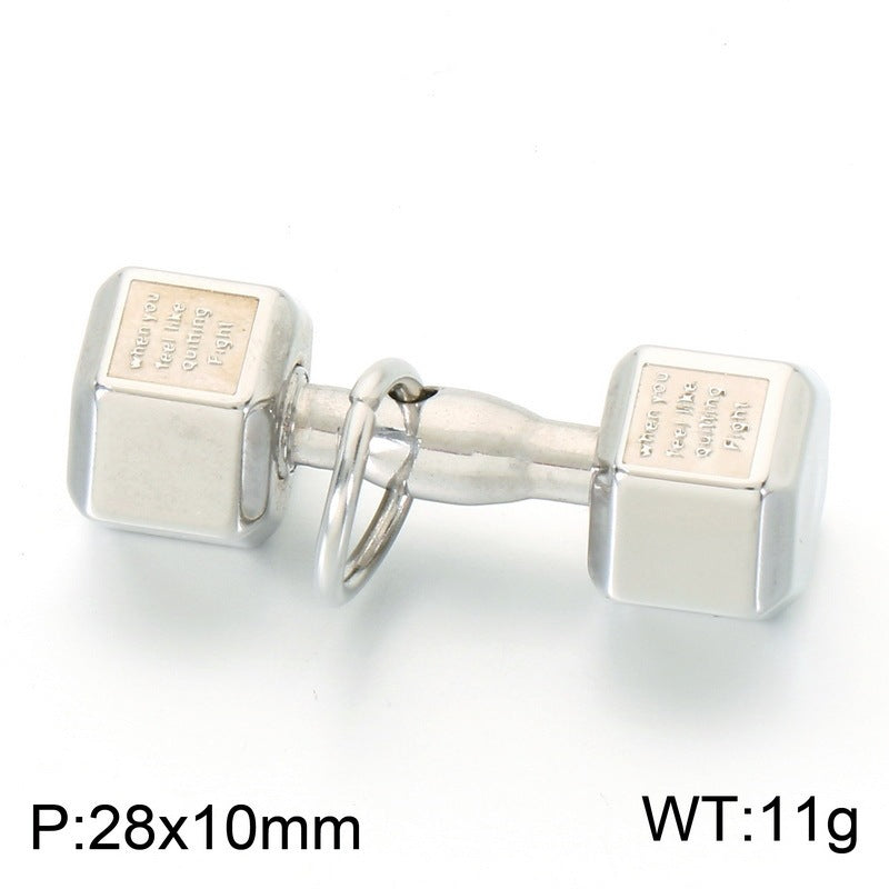 Casual Sports Fitness Pendant Retro Canvas Shoes Boxing Gloves Barbell Stainless Steel Men's Necklace