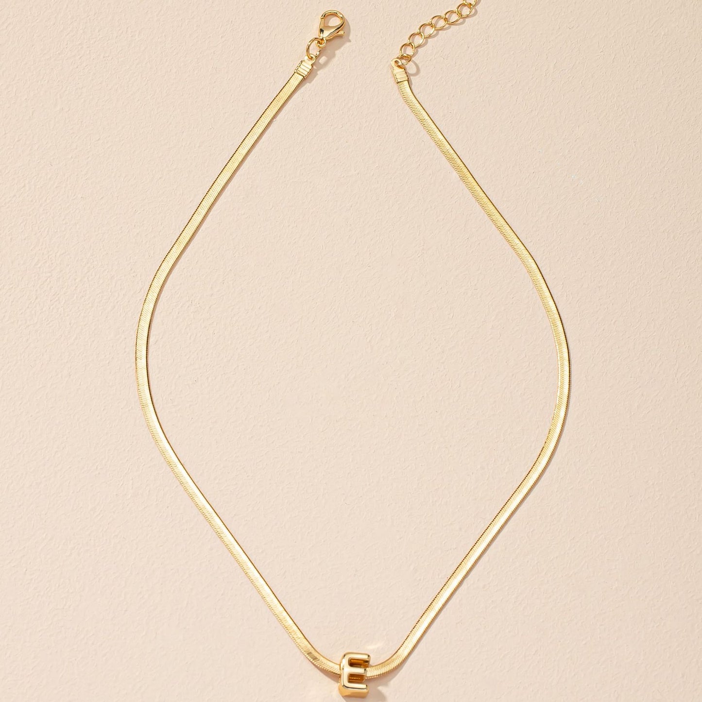 European Chic Letter E Necklace with Cross-border Style