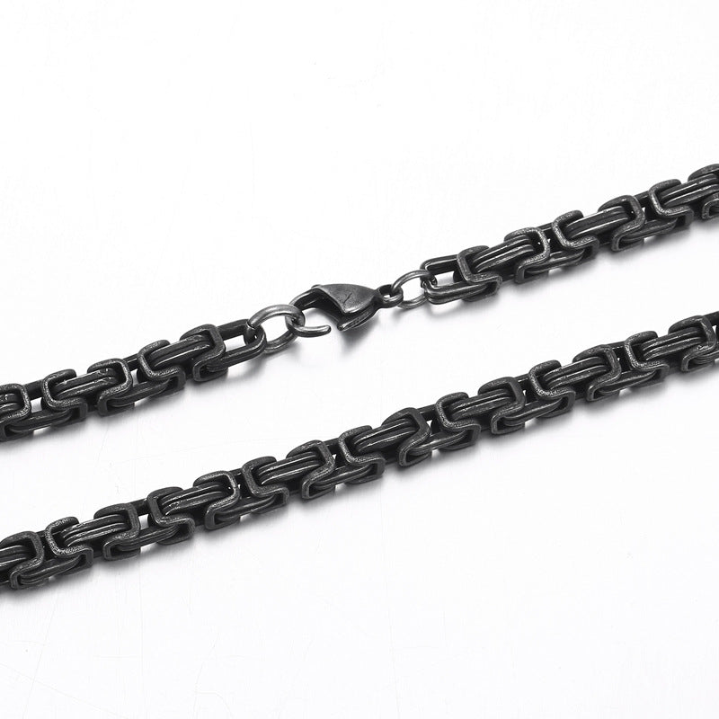 Stainless Steel Chain Clothing, Popular In Europe And The United States, Retro Boiled Necklace