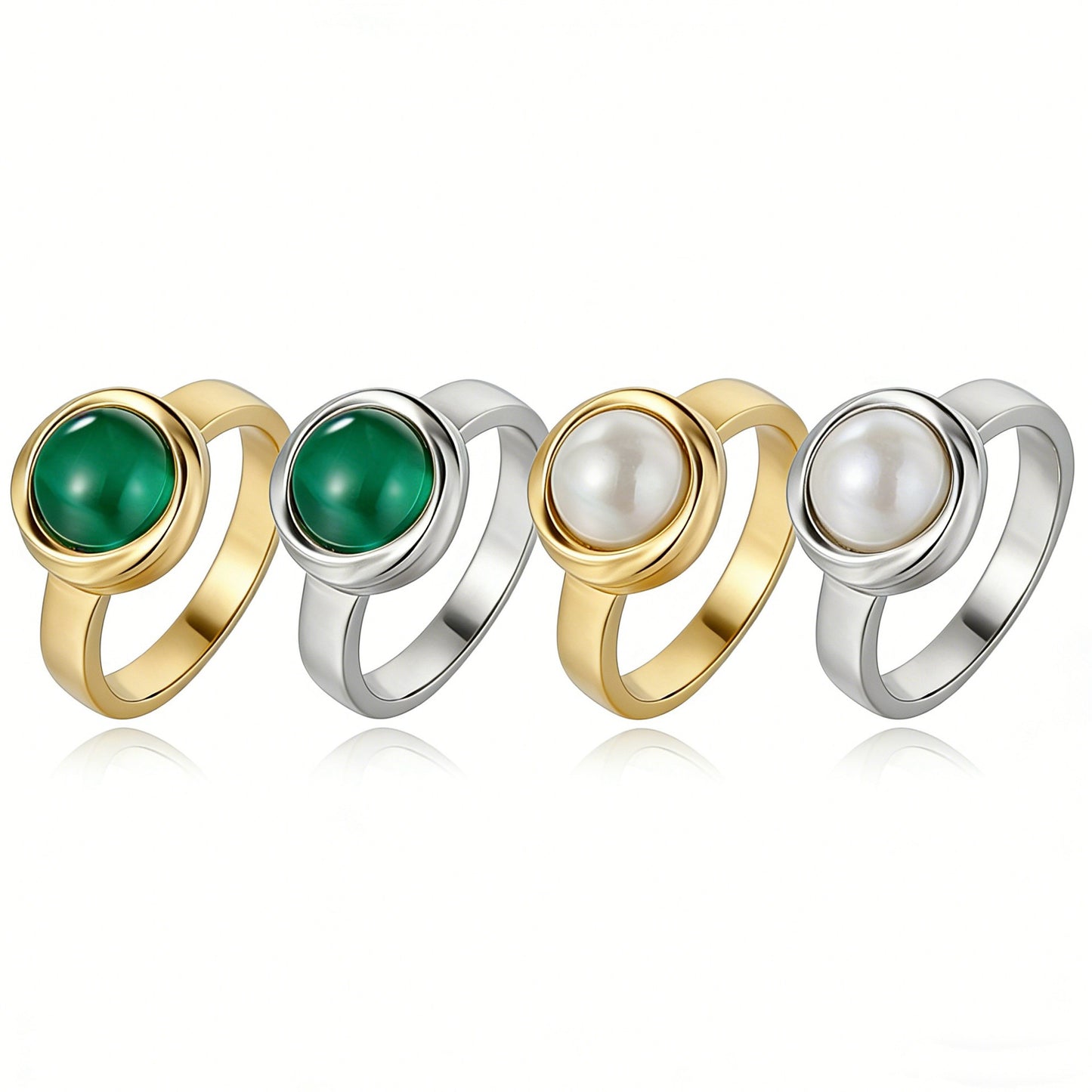 Cat Eye Ring By Planderful Elegant Bead Design For Women Statement Jewelry Size 6 To 10