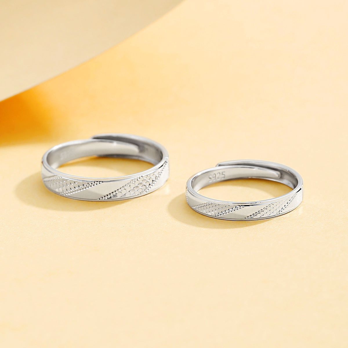 Minimalist Initial S925 Sterling Silver Ring