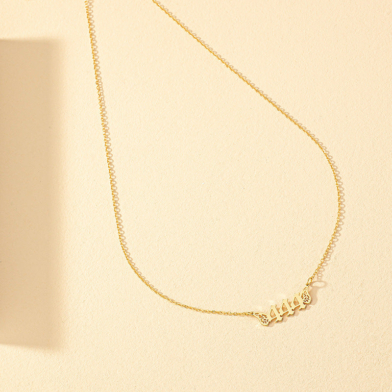 Butterfly Number Necklace with Metal Pendant - Elegant Vienna Verve Collection