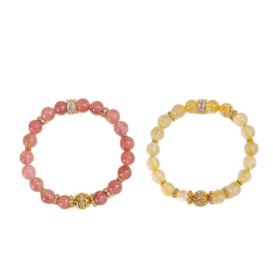 Planderful Fortune's Favor Bracelet – Sweet Strawberry Crystal Design
