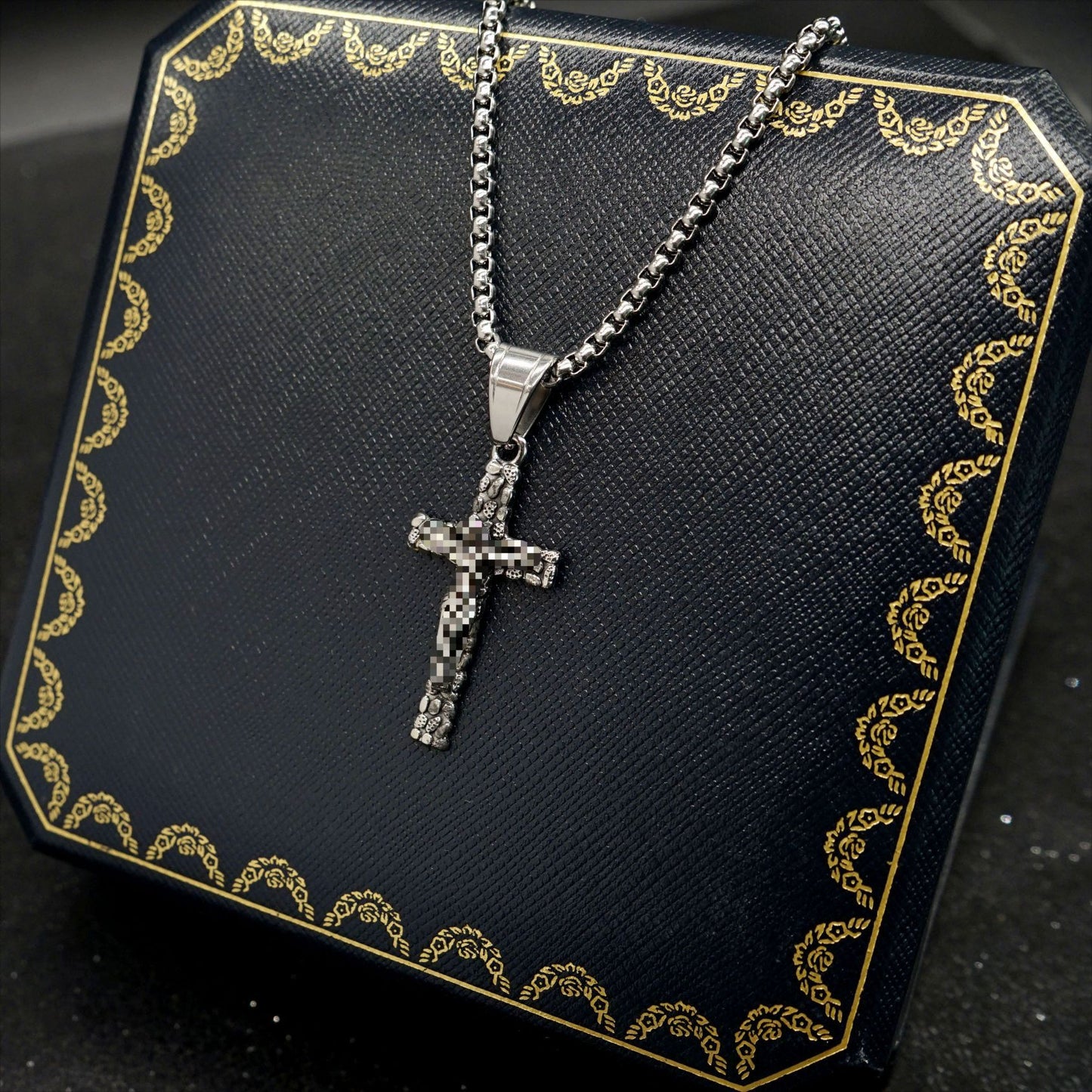 Steel Necklace – Vintage Cross Pendant