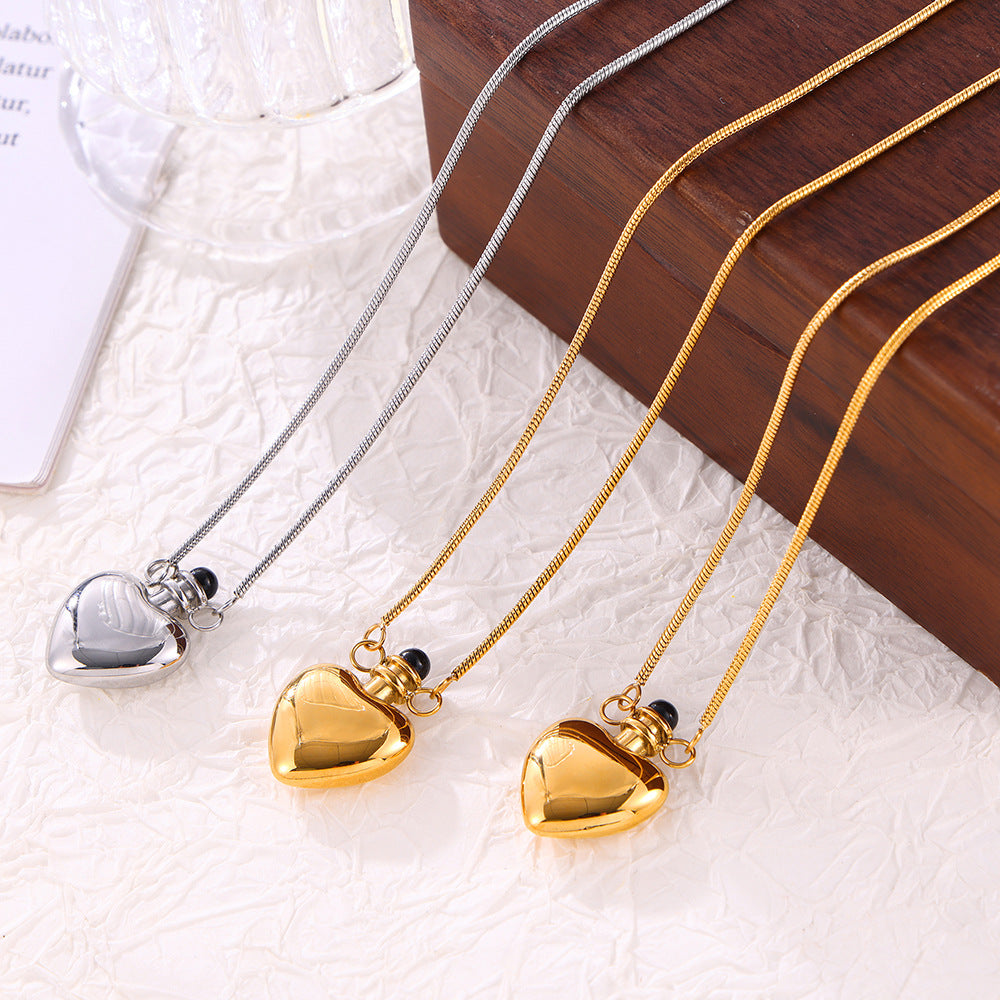 Korean-inspired Love Kettle Glaze Pendant Necklace