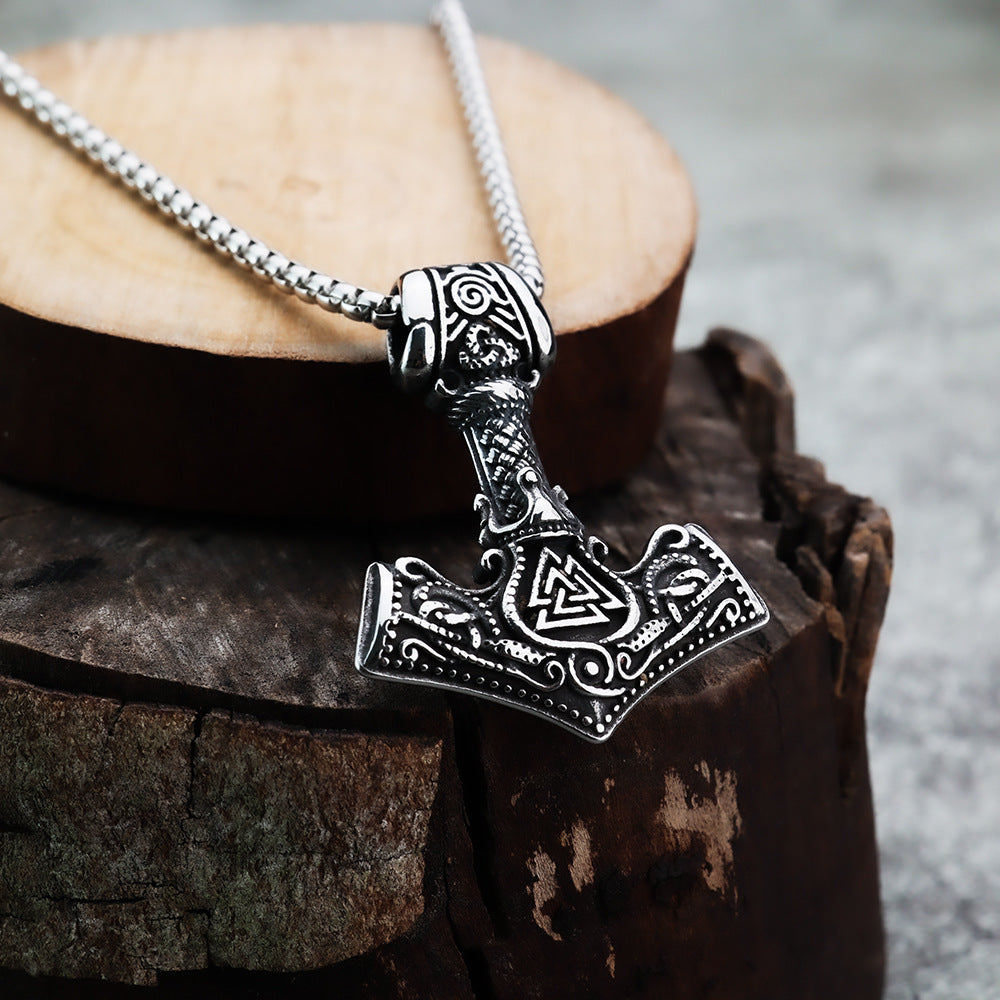 Cross-Border New Nordic Viking Pendant Titanium Steel Jewelry for Men