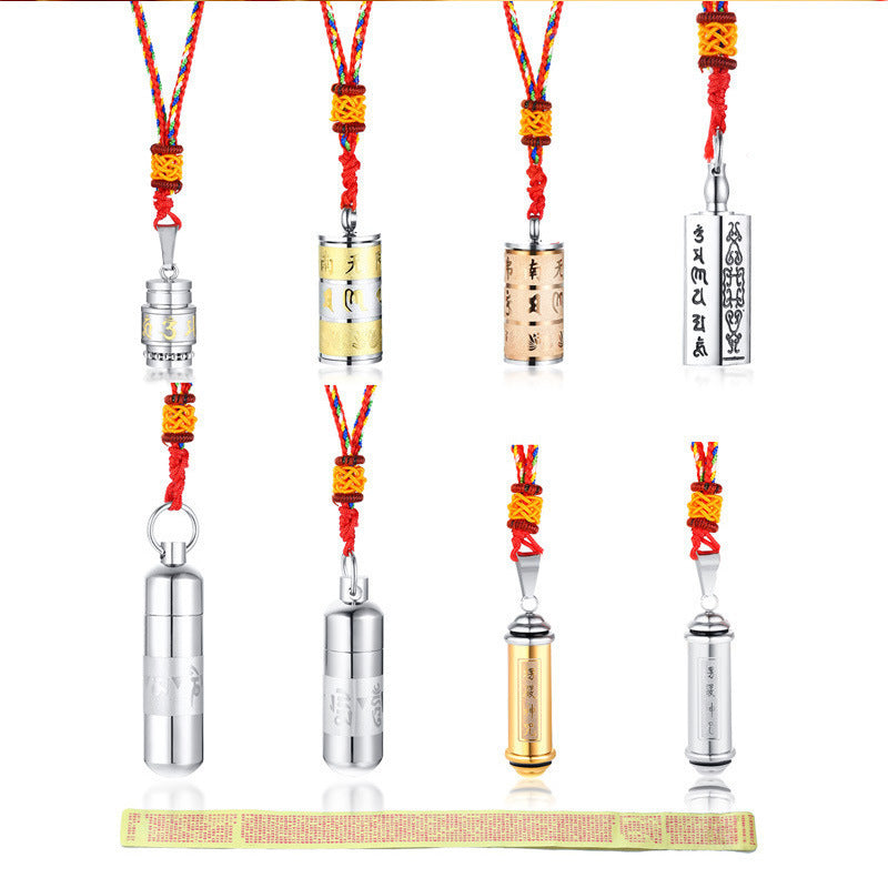 Pendant Stainless Steel Braided Rope Necklace for Men and Women