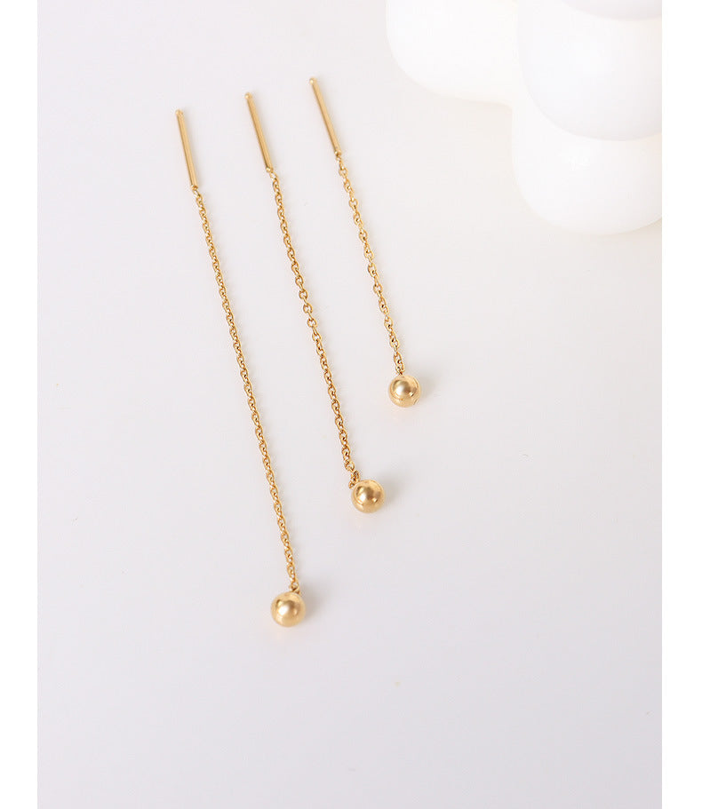 Romantic French Line Titanium Steel Earrings by Planderful - Retro Style Women's Jewelry