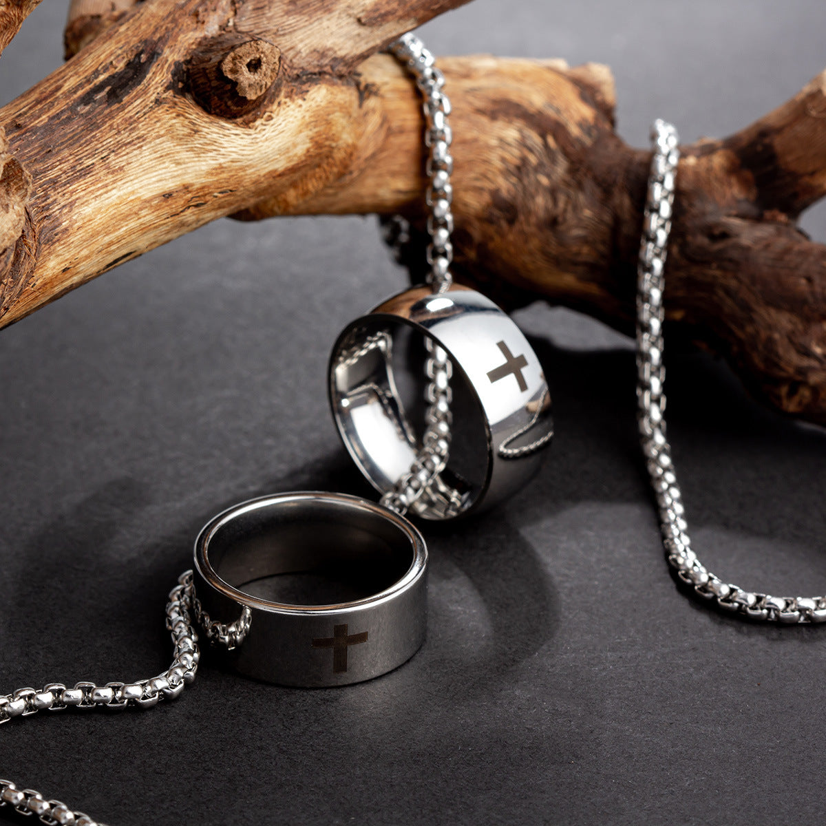 Europe to America Simple Titanium Necklace for Couples