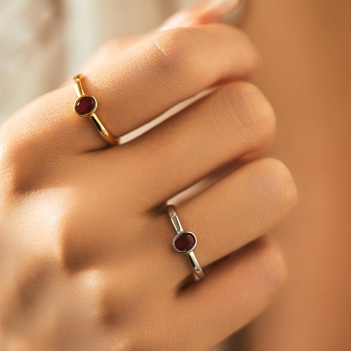 Planderful Gala Fireworks Ring – Stunning Pigeon Blood Red Zircon Design