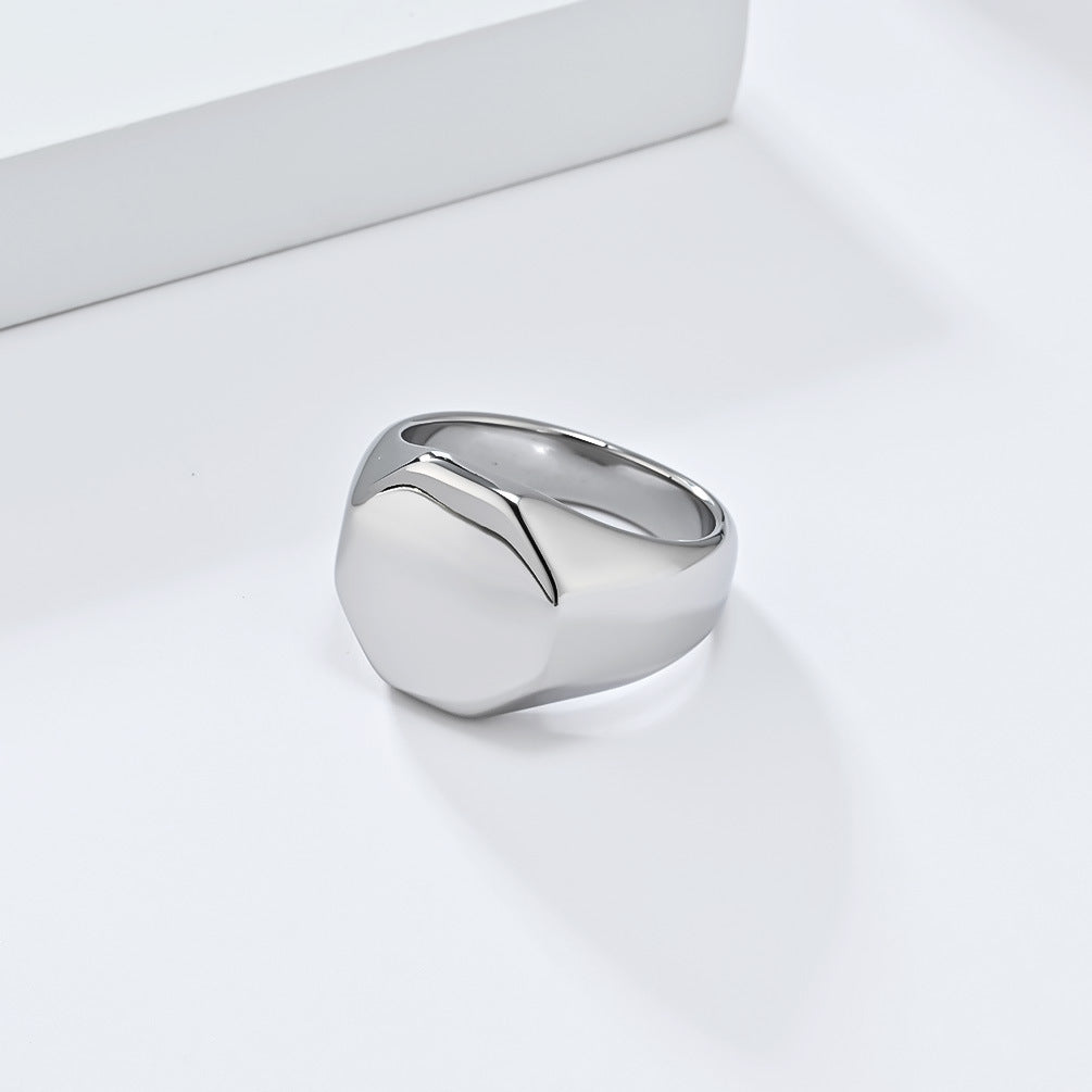 Steel Ring – Minimalist Everyday Wear Geometric Steel Band For Modern Men That Elevates Any Look