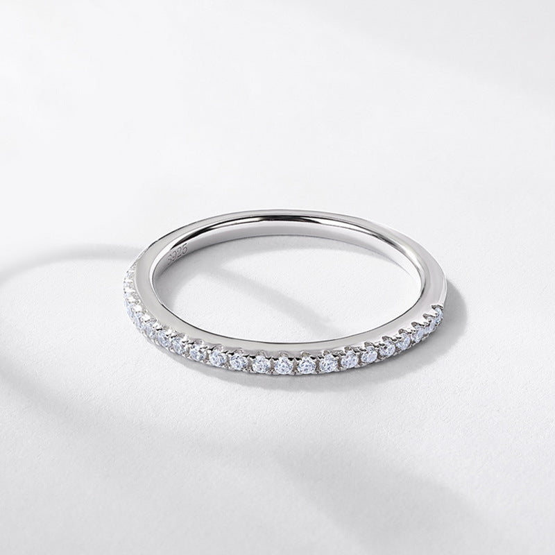 Planderful Classic Moissanite Sterling Silver Ring – Style 5