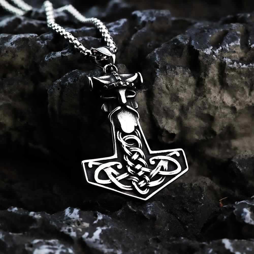 Vintage Viking Stainless Steel Pendant Necklace
