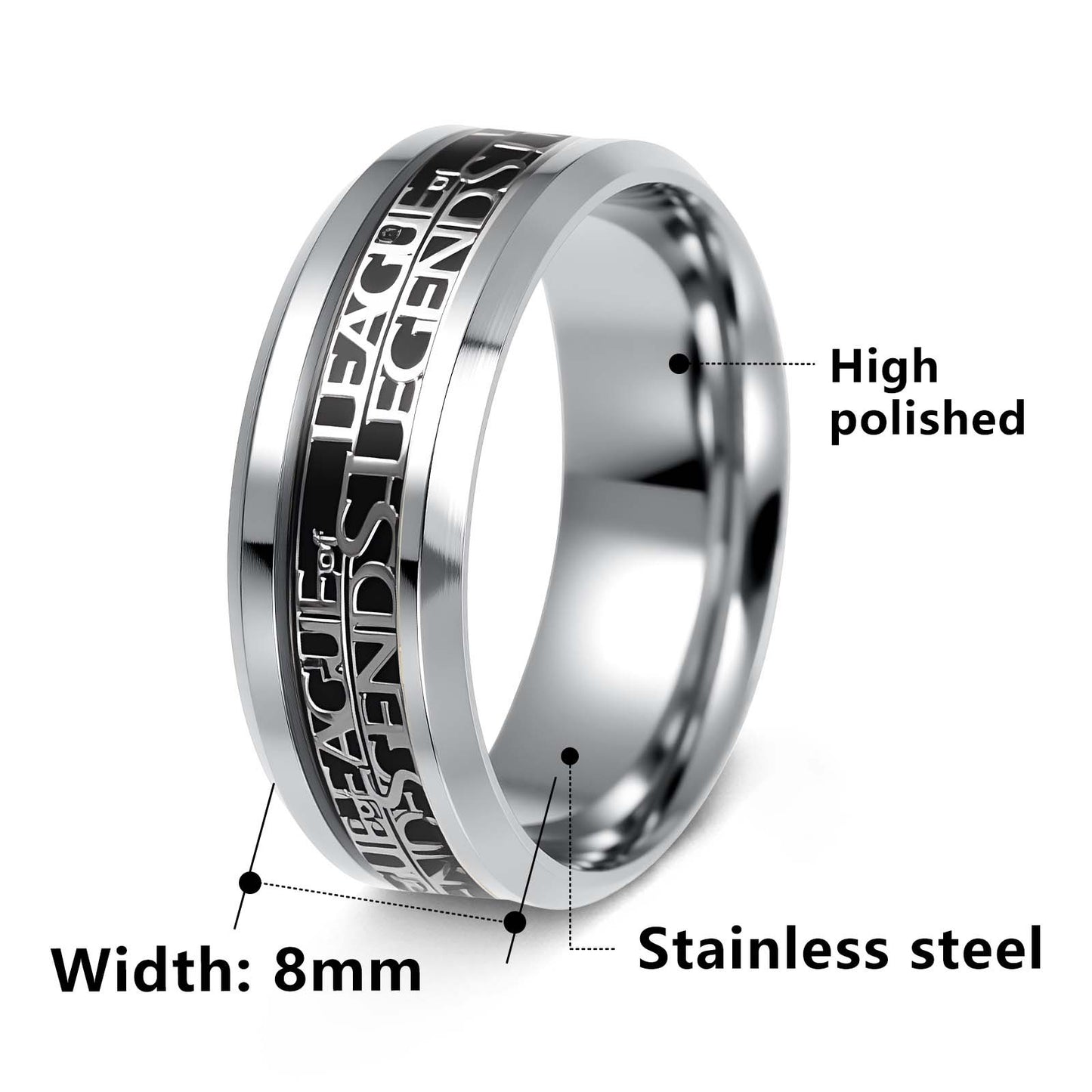 League Of Legends Ring Unisex Steel Protection Statement By Planderful Everyday Genie For Gamers