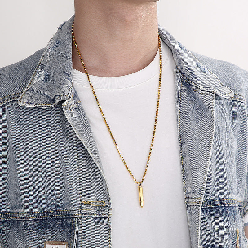 Stylish Multi-Color Electroplated Titanium Steel Pendant for Men