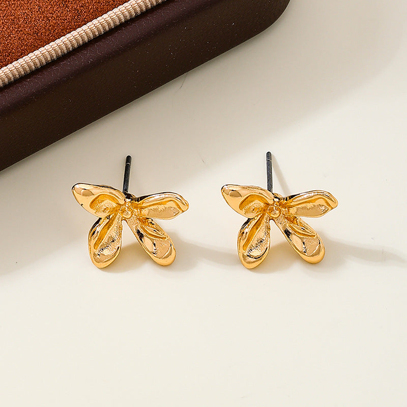 Planderful Vienna Verve Earrings – Exquisite Four-Petaled Flower Design
