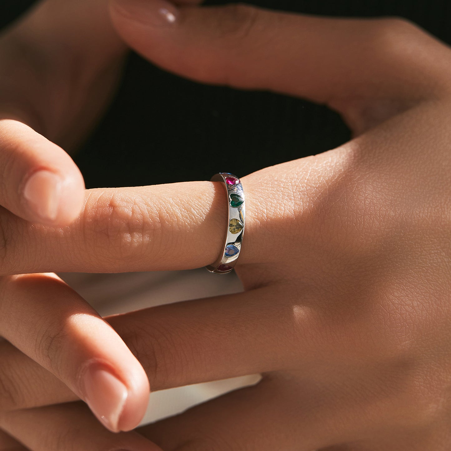 Planderful Gala Fireworks Ring – Elegant Sterling Silver with Zircon Accents