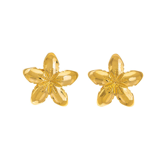 Planderful Vienna Verve Earrings – Elegant Five-Petal Flower Design