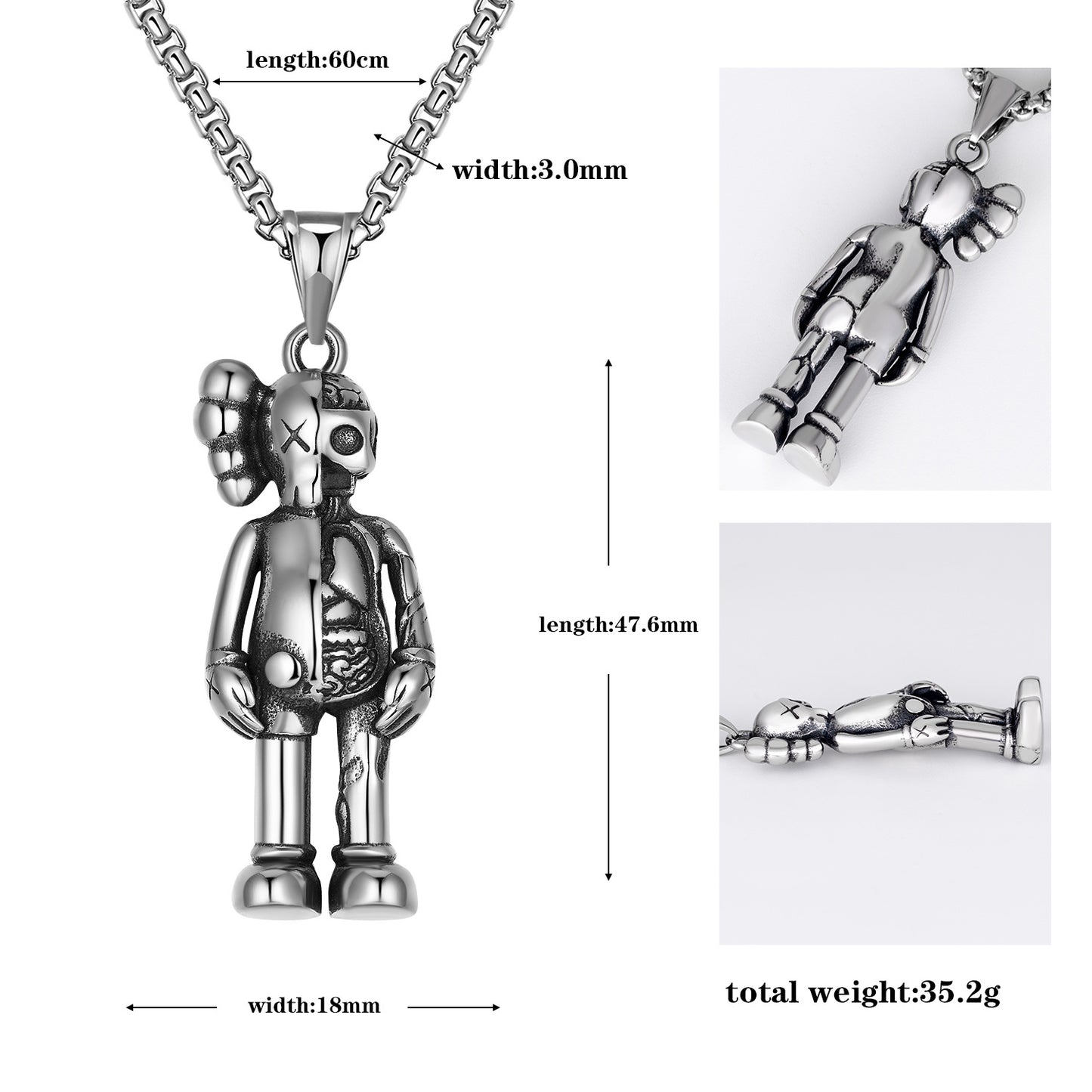 Stainless Steel Necklace – Statement Hip Hop Style Jewelry