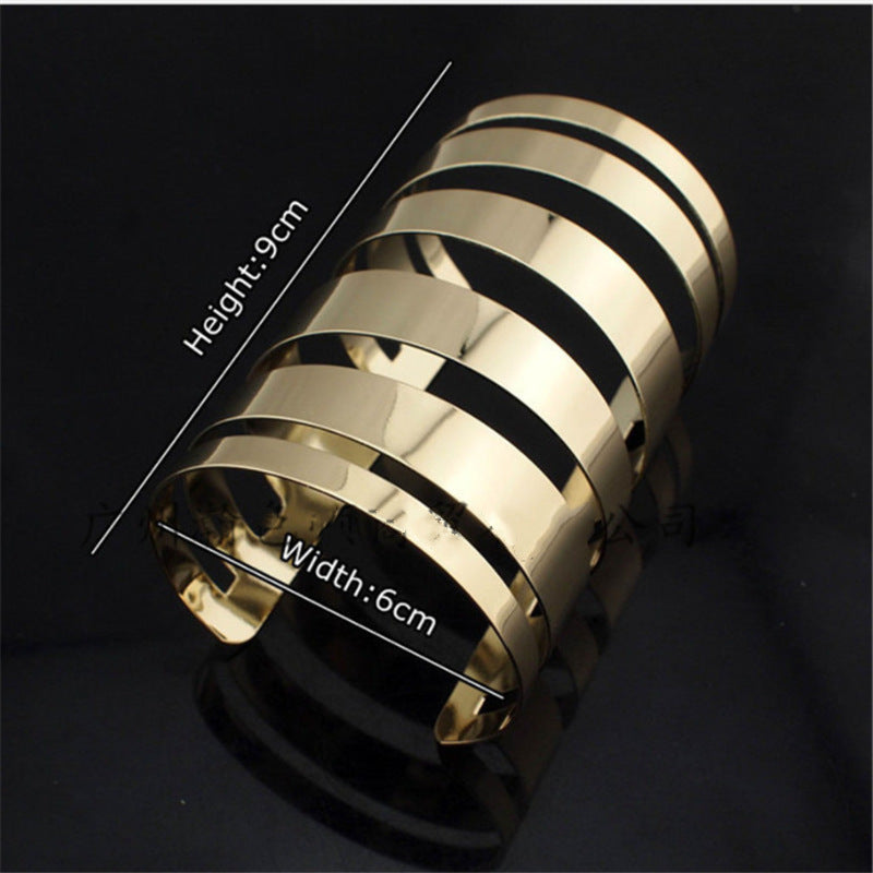 Bold Metal Statement Bracelet - Vienna Verve Collection