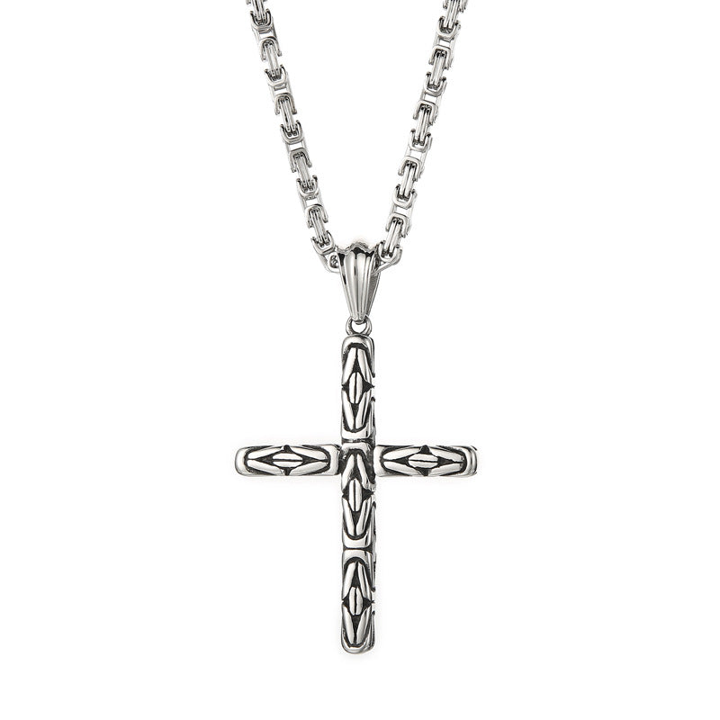Cross, Titanium Steel Men's Imperial Chain Necklace In Dongdaemun, South Korea