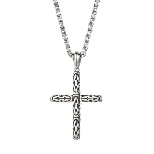 Cross, Titanium Steel Men's Imperial Chain Necklace In Dongdaemun, South Korea