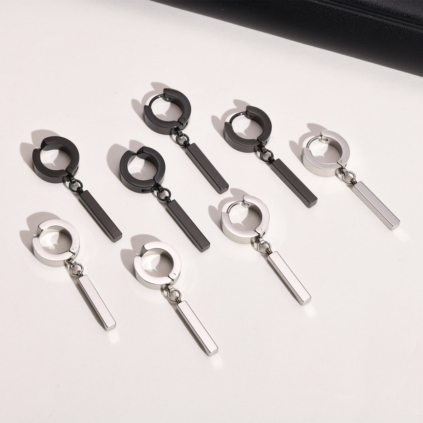 Wholesale Earrings Stainless Steel Geometric Earclips for Men