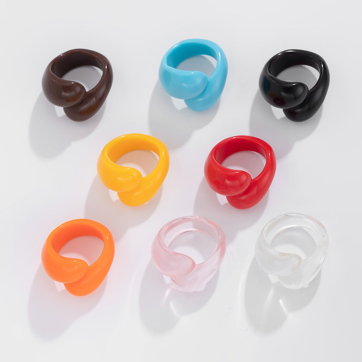 Planderful Water Drop Hug Ring Vienna Verve Transparent Geometric Statement Ring For Women