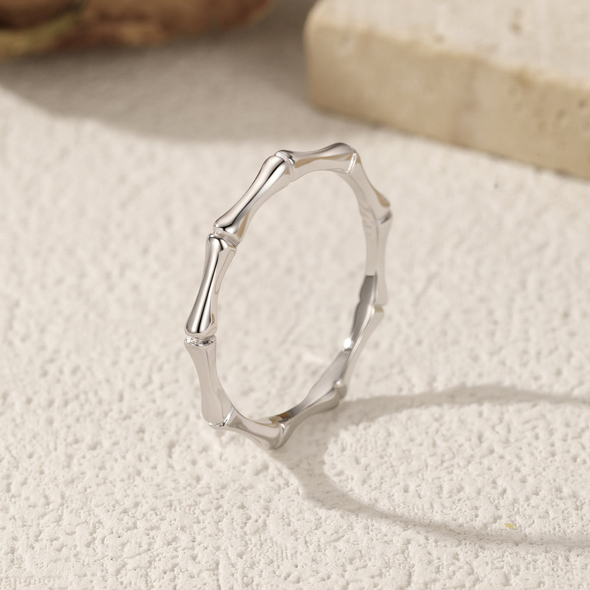 925 Sterling Silver Bamboo Ring