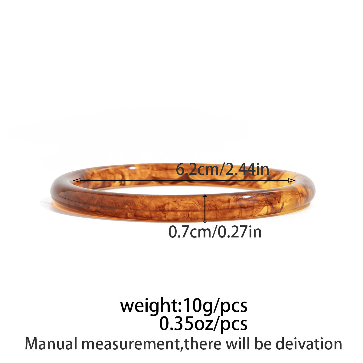 Planderful Vienna Verve Open Ring Bracelet For Women Minimal Translucent Metal Jewelry Statement