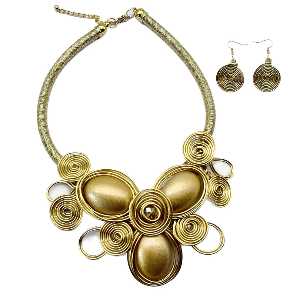 Planderful Savanna Rhythms Necklace – Handmade Exaggerated Floral Design