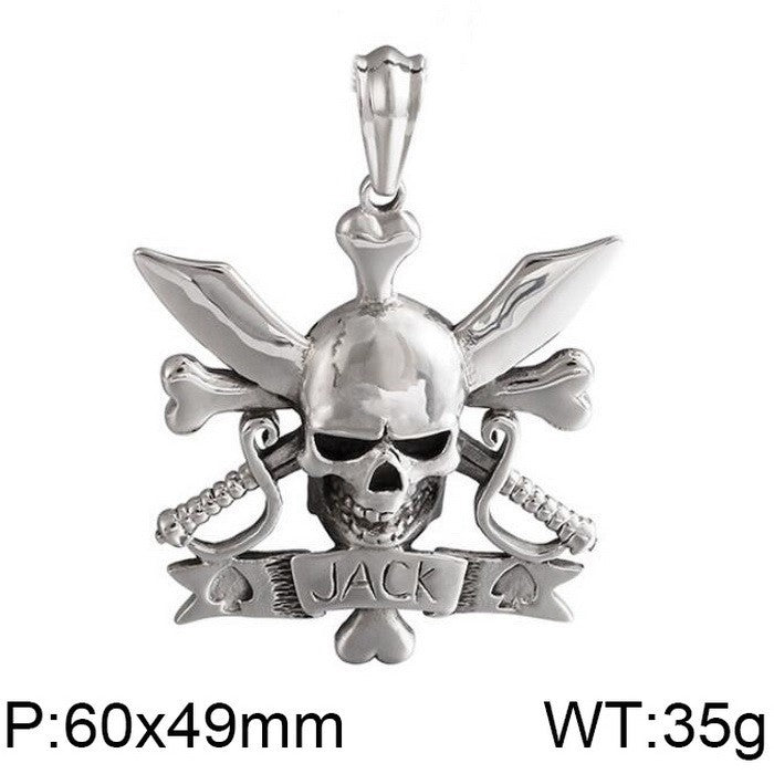 Peripheral Film And Television Naval Style Pendant, Punk Rock Retro Stainless Steel Jack Necklace