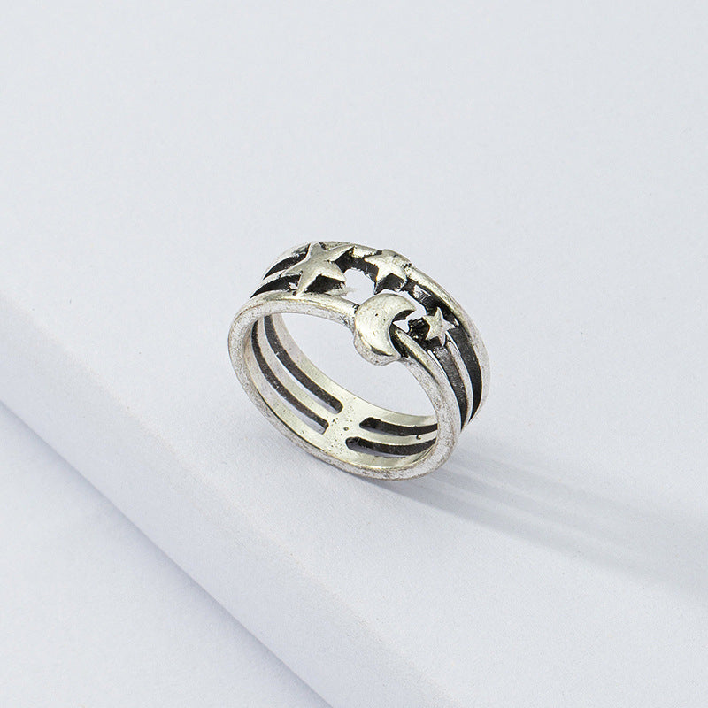 Vienna Verve Star Moon Ring: Exquisite Wholesale Jewelry Piece
