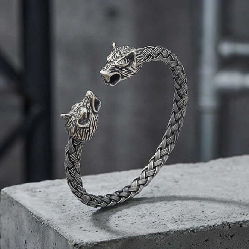 Stainless Steel Skull Open Men's Bracelet – Punk Bracelet.