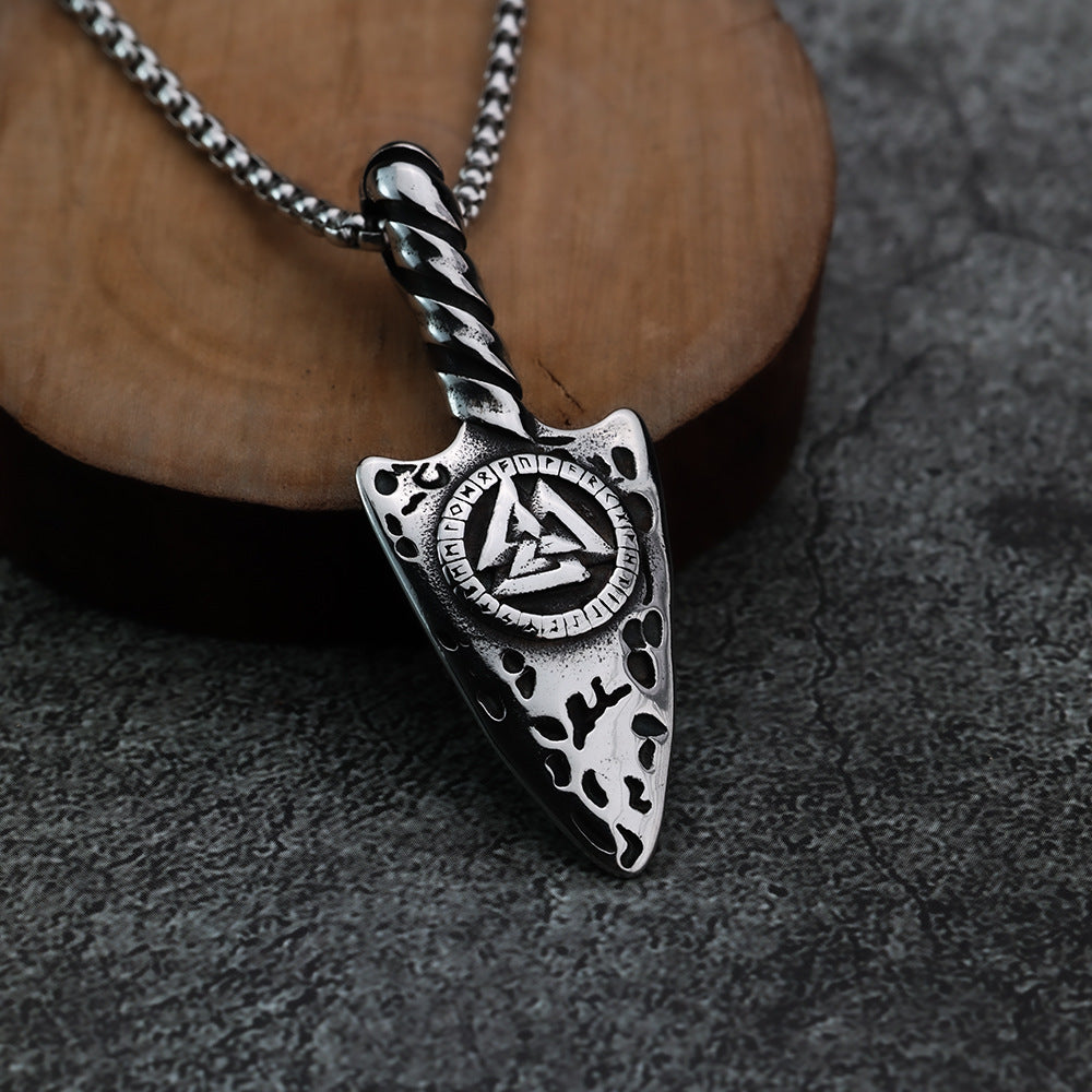Viking Pendant Personalized Anchor Rune Titanium Steel Jewelry
