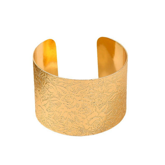 Extravagant Retro Patterned Open Bracelet from Vienna Verve Collection
